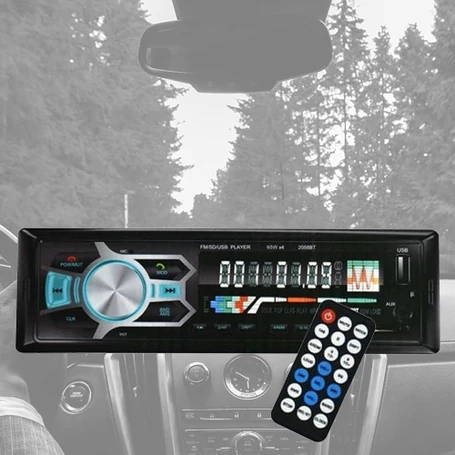 Bluetooth autórádió fejegység AUX,  USB port, microSD kártyahely, 4x65W