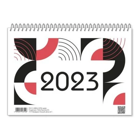 ​Közepes méretű asztali naptár támasztékkal, 2023