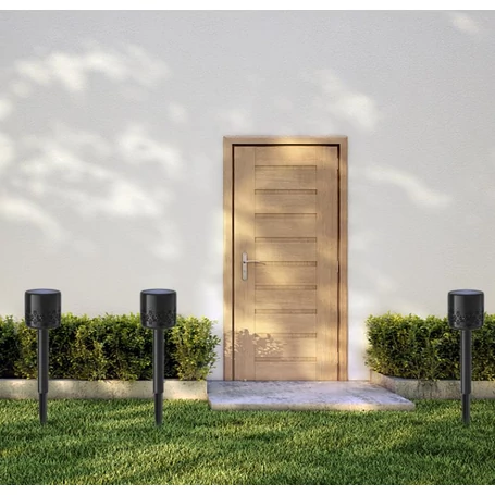 Melegfehér fényű napelemes LED kerti hangulatvilágítás, 30 cm, 2db