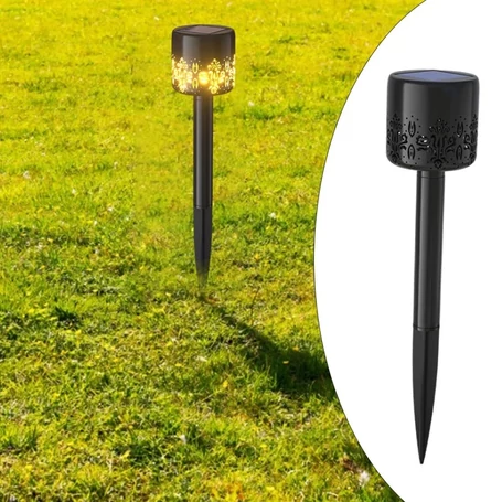 Melegfehér fényű napelemes LED kerti hangulatvilágítás, 30 cm, 2db