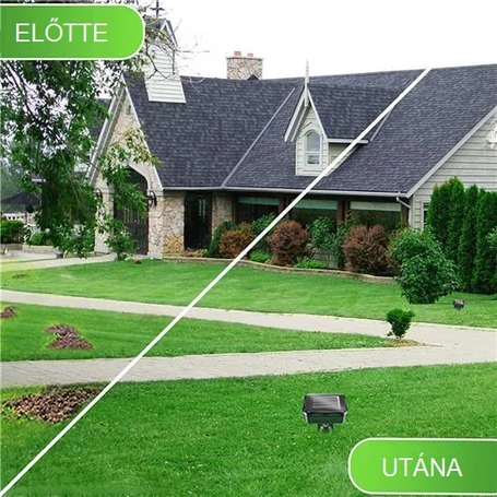 Értékcsökkent - 4 db napelemes vakondriasztó, ultrahangos kártevő riasztó, 24 cm-s