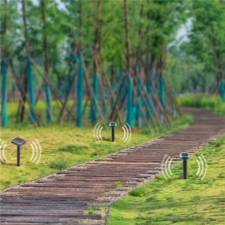 Értékcsökkent - 4 db napelemes vakondriasztó, ultrahangos kártevő riasztó, 24 cm-s