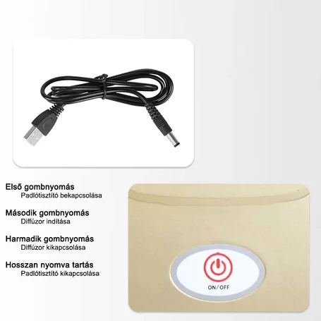 Intelligens önjáró automata padlótisztító mop és aroma diffúzor, arany