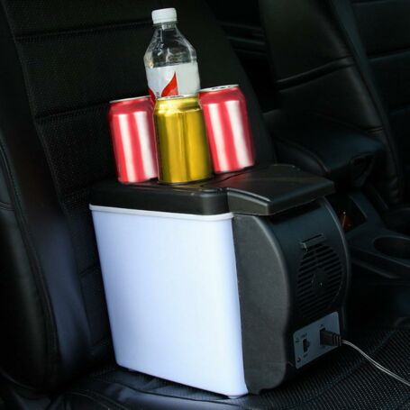 Hordozható szivargyújtós autós hűtő és melegítő táska, 65W, 6 L