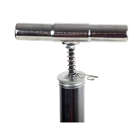 Nagy méretű fém kézi pumpa nyomásmérővel, 59 cm