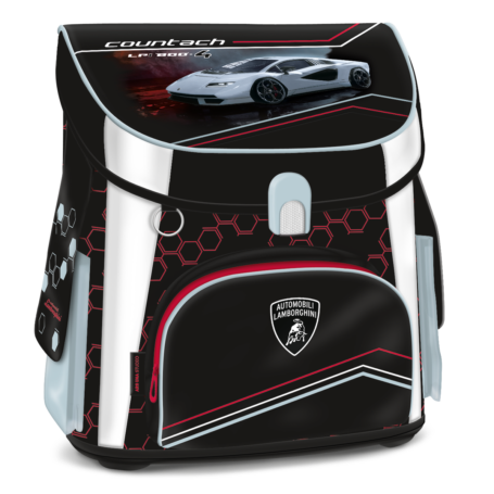 Ars Una, Kompakt Easy Lamborghini mágneszáras, ergonómikus iskolatáska, fekete-fehér