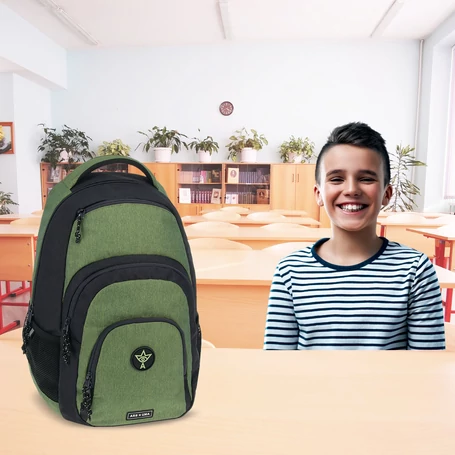 Ars Una Green Moss, tinédzser hátizsák AU-2, zöld