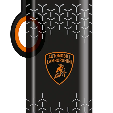 Ars Una Lamborghini BPA-mentes, biztonsági záras prémium kulacs, 475 ml, fekete-narancsságra