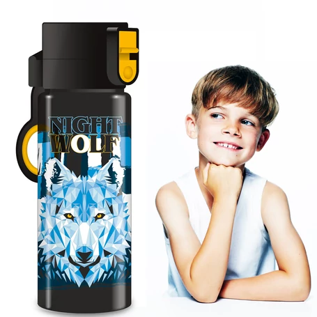Ars Una Nightwolf BPA-mentes, biztonsági záras prémium kulacs, 475 ml