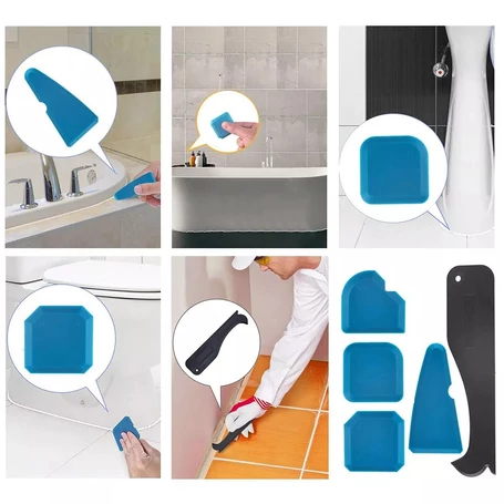 10 részes szilikon elhúzó, fugakenő, eltávolító, kaparó és kasírozó készlet