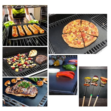 BBQ grill lap, sütőlap,  tapadásmentes hőálló lap sütőbe, grillbe