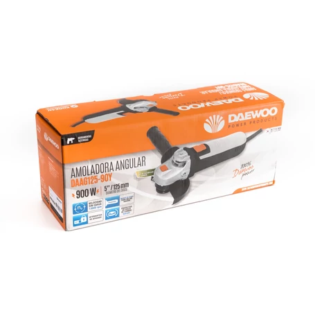 Daewoo sarokcsiszoló 125mm tárcsákhoz, 900W teljesítménnyel, DAAG125-90Y