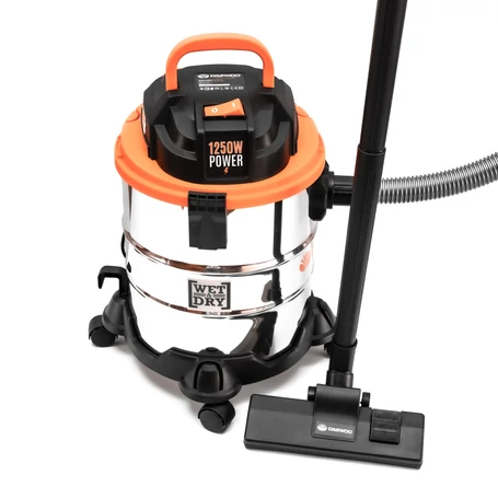 Daewoo porzsák nélküli száraz-nedves ipari porszívó, 20 literes, 1250W, DAVCW90-20L