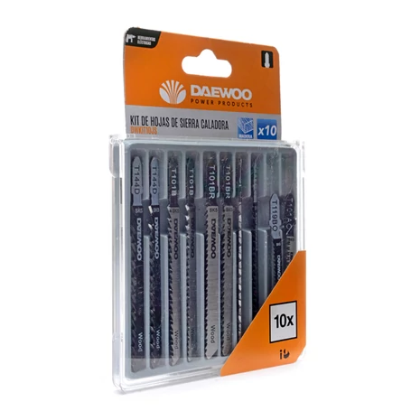 Daewoo 10 részes fűrészlap készlet fához, DWKIT10JS