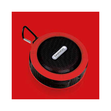 Daewoo fürdőszobai bluetooth hangszóró 3W teljesítménnyel, piros, DIBT2122RD