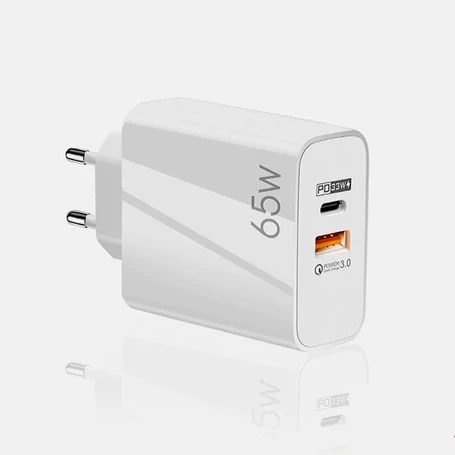 33W gyorstöltő hálózati adapter, QC3.0, USB és Type-C csatlakozás