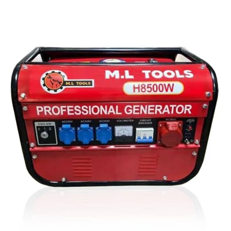 M.L. Tools H8500W benzinmotoros aggregátor, generátor, 3 fázisú áramfejlesztő - 8500W