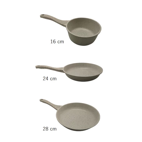 Royalty Line 10 részes, márvány bevonatos, tapadásmentes edénykészlet, üveg fedőkkel, krém szín