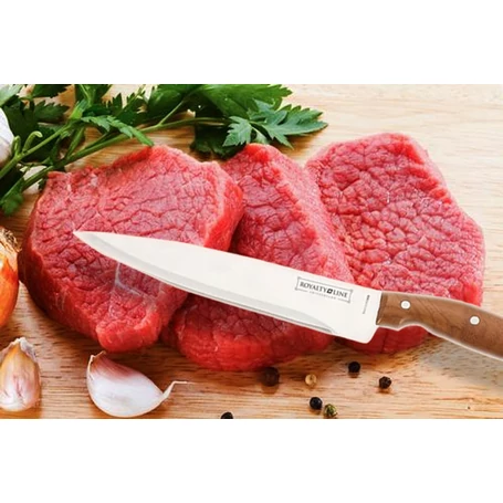 Royalty Line RL-K9C 9 részes profi késkészlet gyöngyvászon táskában