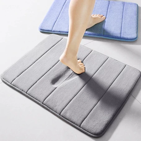 Fürdőszoba szőnyeg, kilépő, 40 x 60 cm, szürke