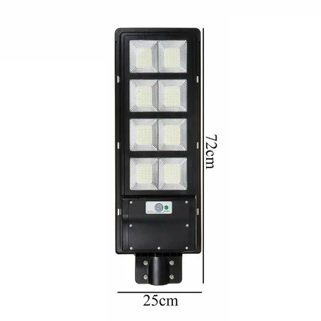 Napelemes utcai, udvari LED lámpa mozgásérzékelővel + távirányítóval, 480W