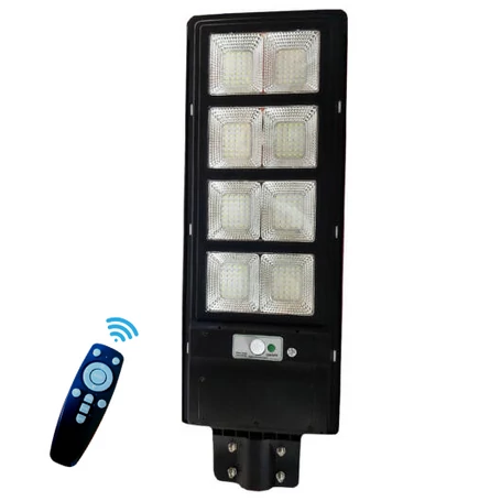 Napelemes utcai, udvari LED lámpa mozgásérzékelővel + távirányítóval, 480W