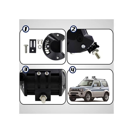 Nagy fényerejű autós kiegészítő világítás, munkalámpa, 72W