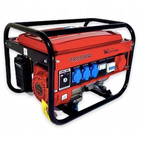 Walter Stahl PR8500W benzinmotoros aggregátor, generátor, 3 fázisú áramfejlesztő - 9000W