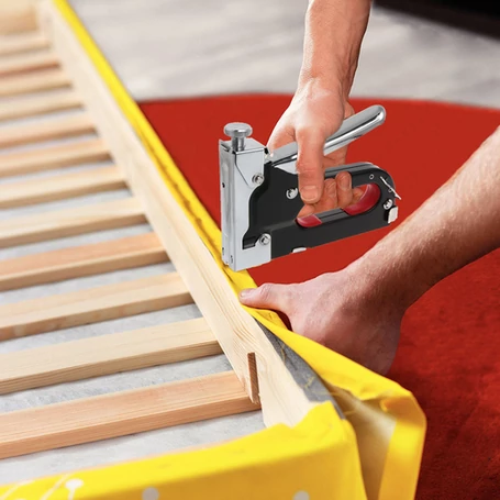 Fém kézi tűzőgép, 4-14 mm tűzőkapcsokhoz + 120 db kapocs