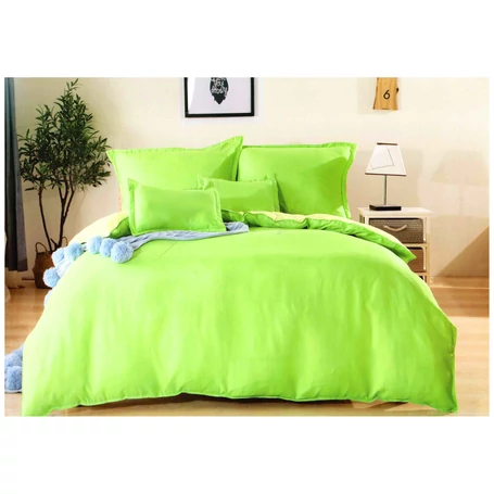 Prémium 7 részes 100% pamut ágyneműhuzat garnitúra, élénkzöld