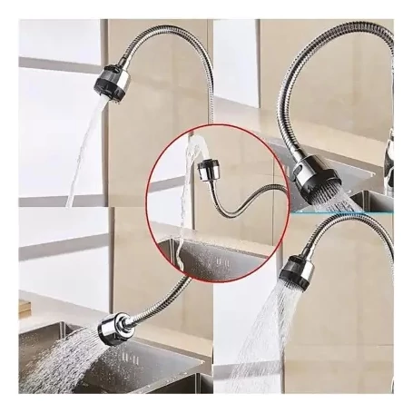 Flexibilis mosogatórózsa, mosogató zuhanyfej vízszabályozóval, 47 cm