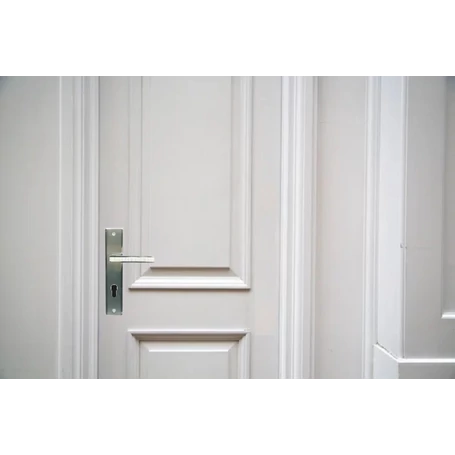 Fényes króm - szatén króm hosszúcímes kilincsgarnitúra, PZ zárral + 4 db kulcs