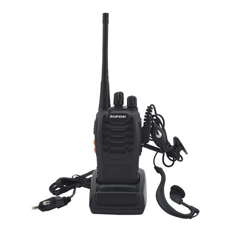 Baofeng BF-888S UHF walkie-talkie, 16 csatornás rádió adó-vevő fülhallgatóval