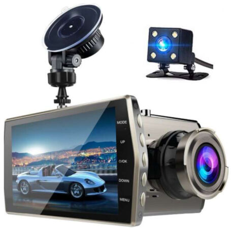 FullHD 1080P autós menetrögzítő kamera tolatókamerával, beépített G-szenzor és LED fény