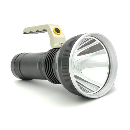 Fém házas, nagy teljesítményű, akkumulátoros keresőlámpa és powerbank