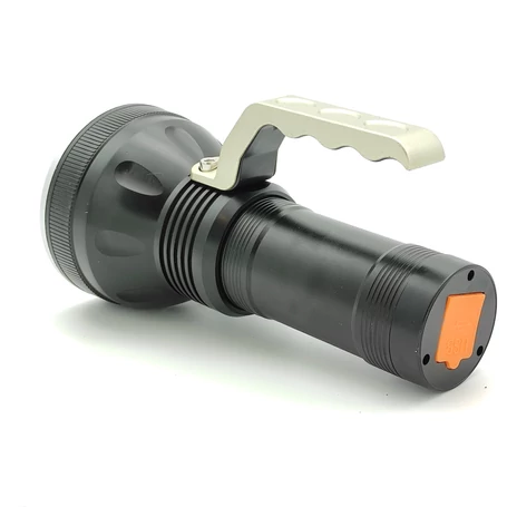 Fém házas, nagy teljesítményű, akkumulátoros keresőlámpa és powerbank