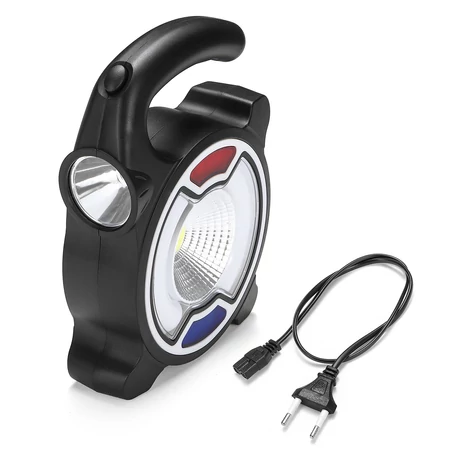 COB Work LED-es munkalámpa, kempinglámpa powerbank funkcióval, napelemmel