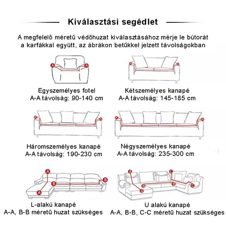 Rugalmas kanapévédő jersey huzat, antracitszürke + ajándék párnahuzat - 235-300cm