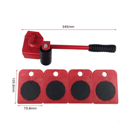 Bútormozgató, bútorszállító, bútoremelő görgő készlet, 5 részes - max. 150 kg