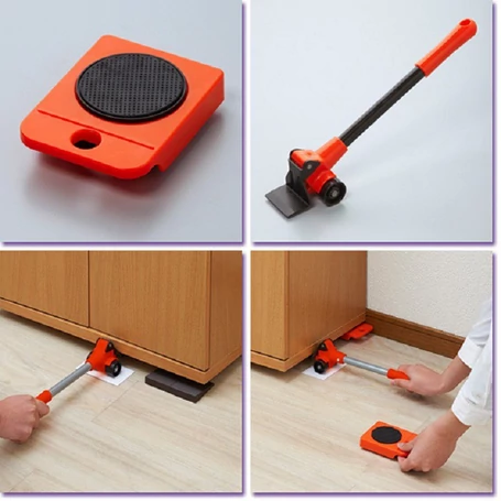 Bútormozgató, bútorszállító, bútoremelő görgő készlet, 5 részes - max. 150 kg