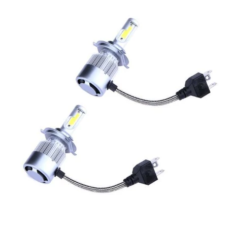 C6 LED autó fényszóró izzó pár H4 foglalattal - hidegfehér