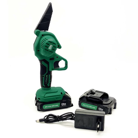 Elite Electronics® akkumulátoros mini láncfűrész, ágvágó fűrész készlet kofferben, 2 db 20V-os akksival