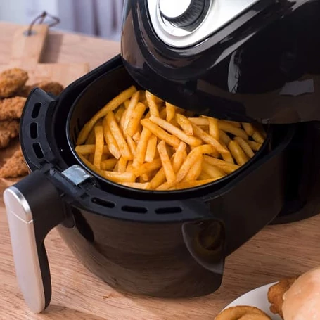 Air Fryer, olaj nélküli fritőz, meleglevegős sütő analóg vezérléssel, 2 liter