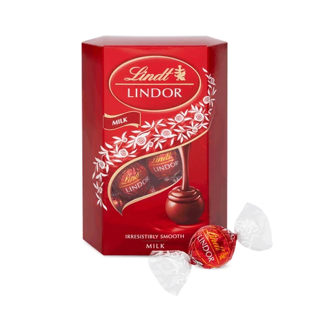Lindt Lindor Milk tejcsokoládé golyók díszdobozban, 200g