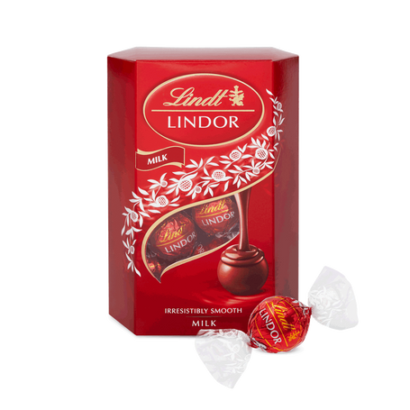 Lindt Lindor Milk tejcsokoládé golyók díszdobozban, 200g