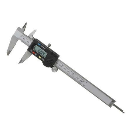 Digitális tolómérő nagyméretű kijelzővel, műanyag dobozban, 150 mm (6