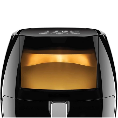 Értékcsökkent - Elite® 7,7 L-es Air Fryer + receptkönyv, 1800W olaj nélküli forró levegős fritőz digitális kijelzővel, keverőlapáttal és betekintőablakkal