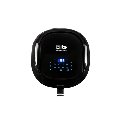 Értékcsökkent - Elite® 7,7 L-es Air Fryer + receptkönyv, 1800W olaj nélküli forró levegős fritőz digitális kijelzővel, keverőlapáttal és betekintőablakkal