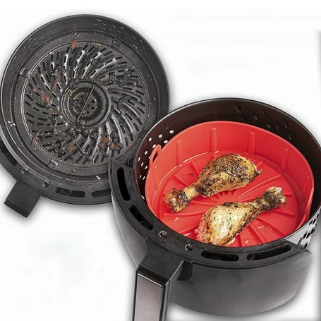 Szilikon sütőedény Air Fryer-hez, sütőforma meleglevegős fritőzhöz, sütéshez, fagyasztáshoz, 16 cm