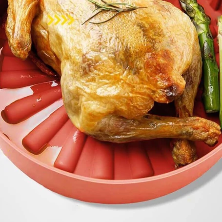 Szilikon sütőedény Air Fryer-hez, sütőforma meleglevegős fritőzhöz, sütéshez, fagyasztáshoz, 16 cm